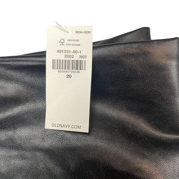 Old Navy Faux Leather Pants Womens Size 20 Black Extra High Rise Skinny Leg - Picture 9 of 16